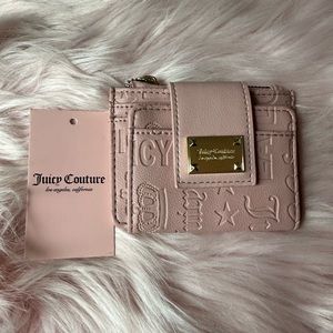 JUICY COUTURE SLG pink Flat ID,credit card&coin Wallet MSRP was $35 New!